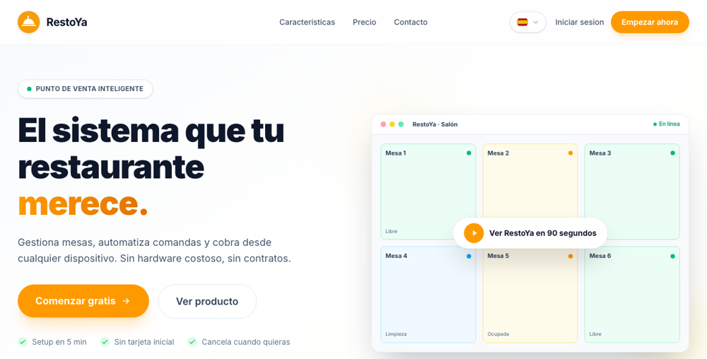 RestoYa — punto de venta para restaurantes